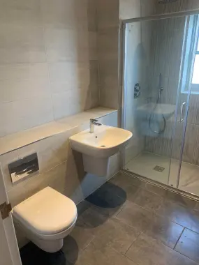 Shower room and sanitaryware installation