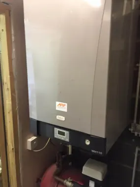 Domestic heating boiler installation