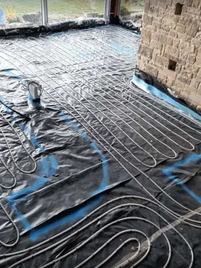Underfloor heating pipework project